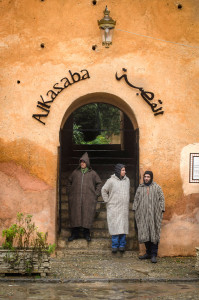 Puerta de la alkasaba en Chaoen, Marruecos